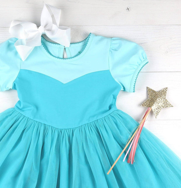 Girls Dress - Aqua Princess