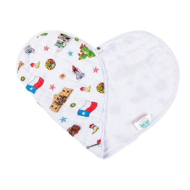 2-in-1 Burp Cloth and Bib: Texas Baby (Unisex)