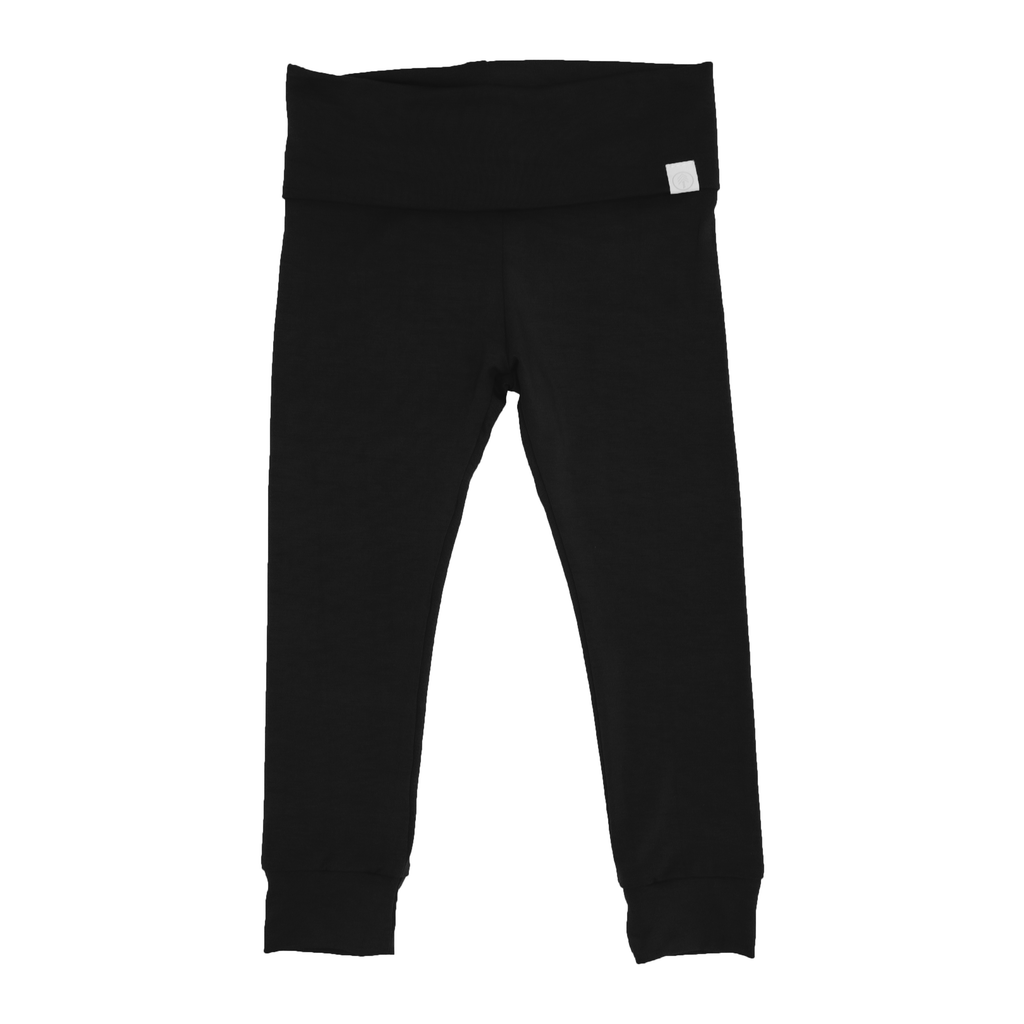 Baby/Kid's Black Bamboo Cotton Leggings