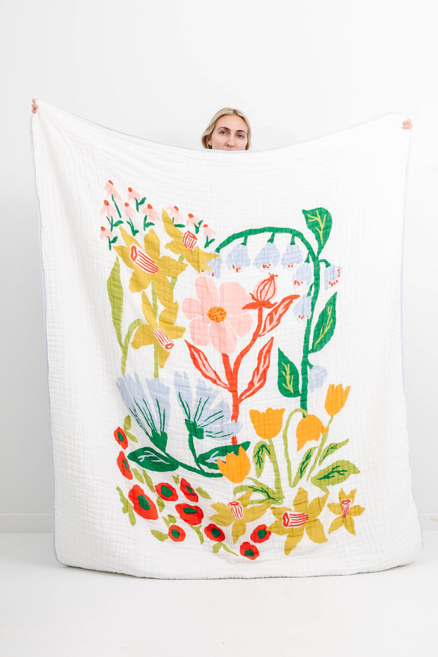 Cottage Garden Throw Blanket