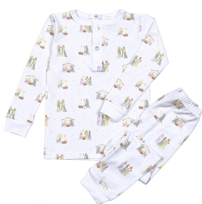 Aggie Gray Navy & White Polka Dot Monogram Pajama Pants, Best Price and  Reviews