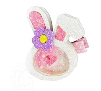 Glitter Bunny Shaker Hair Clip